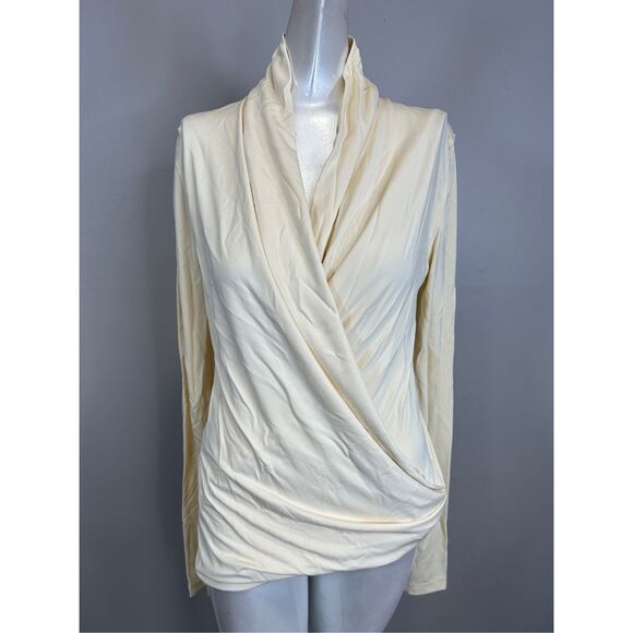 Toteme Stretch-Jersey Wrap Top Size S $490 - Picture 4 of 10